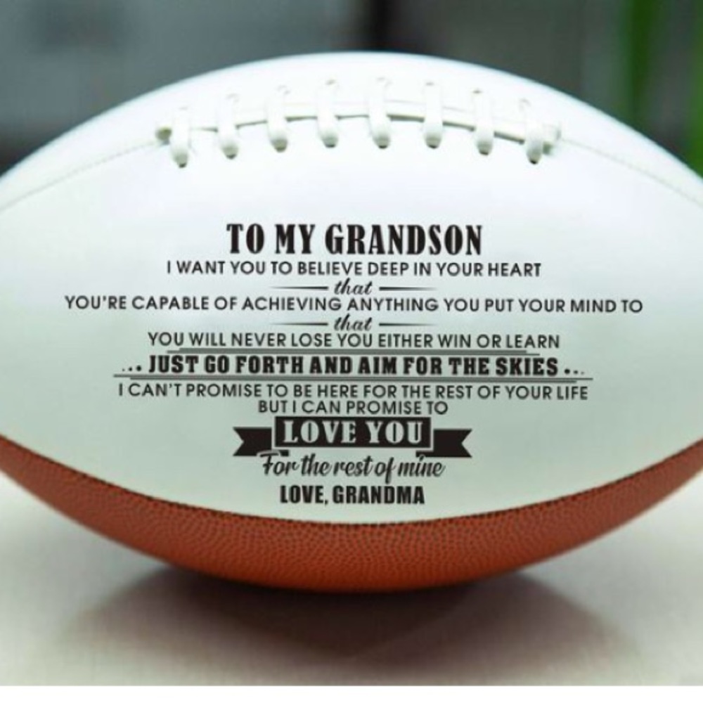 Football to my grandson message from grandpa